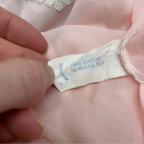 Vintage Lace Duster Robe Pink Medium - Picture 8 of 9